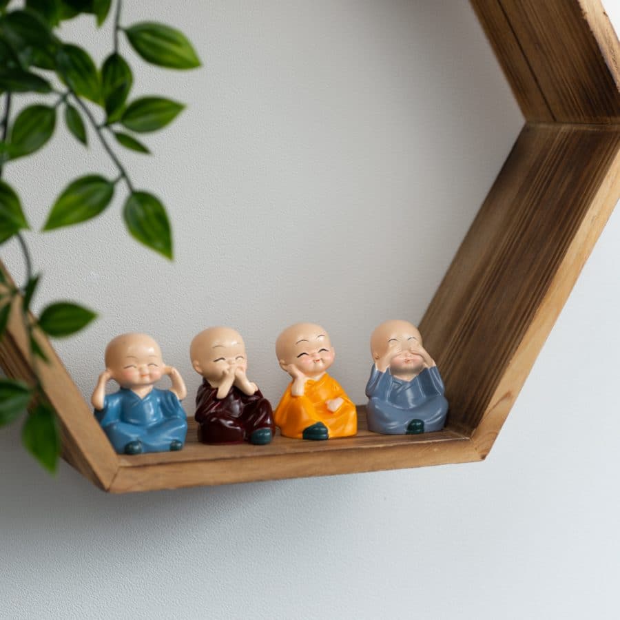 little happy buddhas colorful