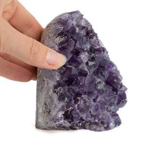 Rough Dark Amethyst Gemstone Standing Geode 100 - 120 mm