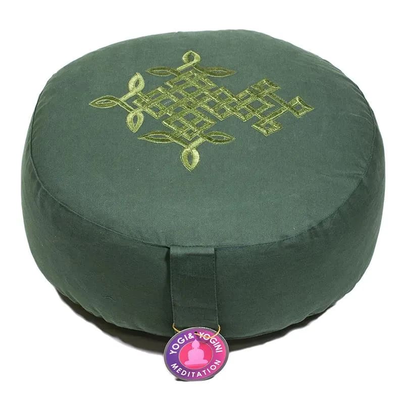 Meditation Cushion Green Tree Of Life Embroidered