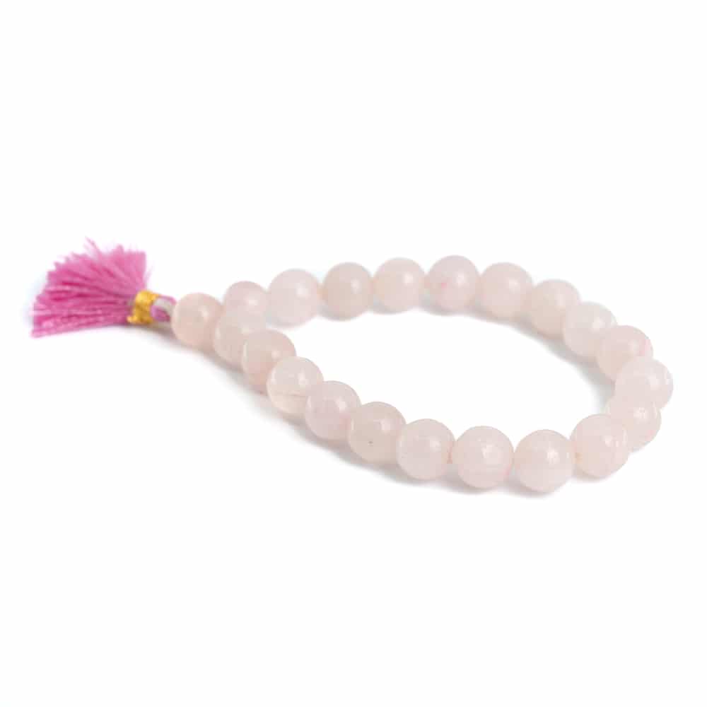 Gemstone Bracelet Rose Quartz 'Power Beads' - 10 mm