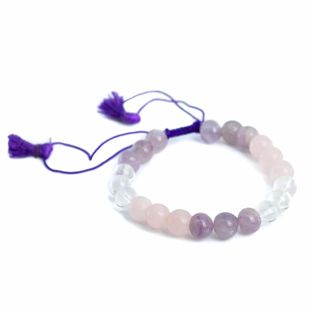 Gemstone Bracelet Golden Triangle - 8 mm
