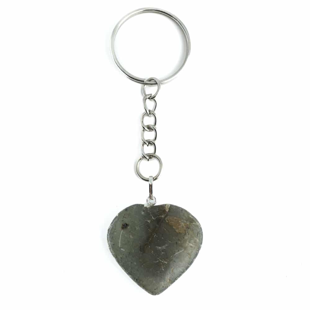 Gemstone Keychain Labradorite Heart (25 mm)