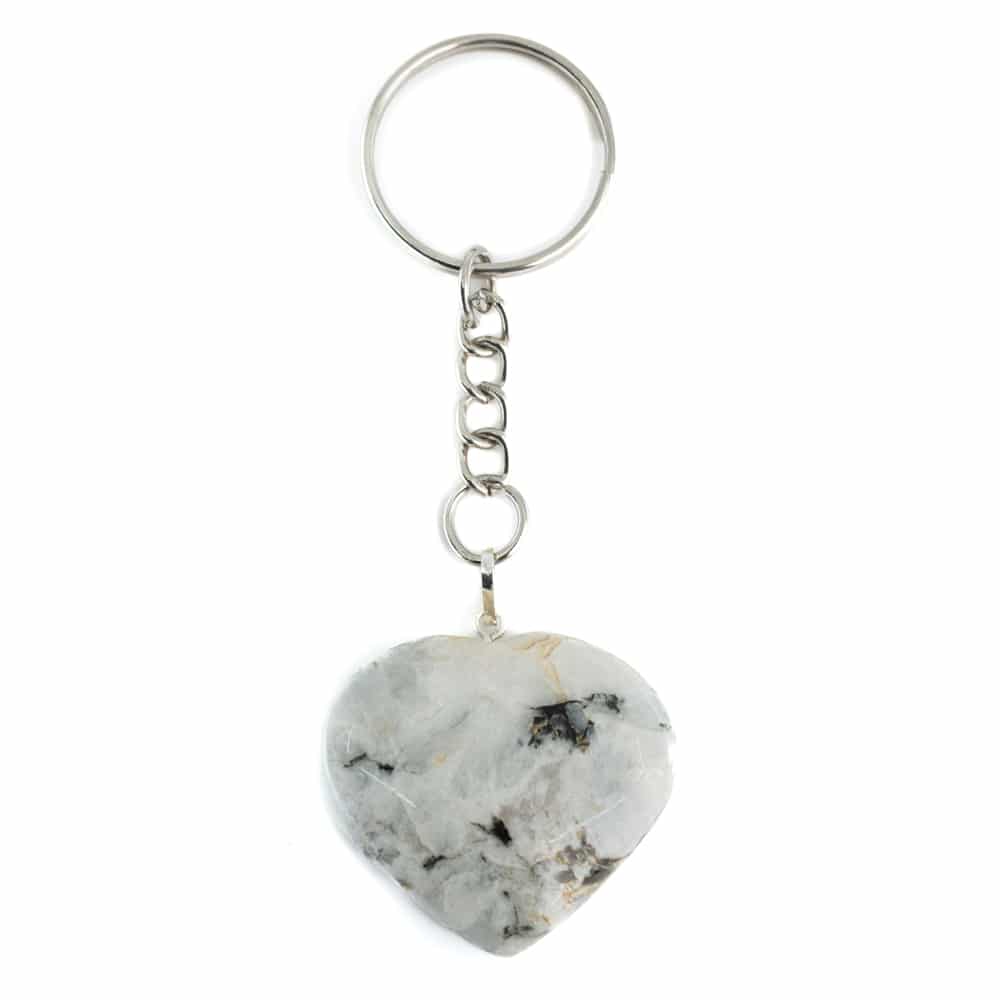 Gemstone Keychain Rainbow Moonstone (25 mm)