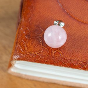 Gemstone Pendant Rose Quartz Sphere
