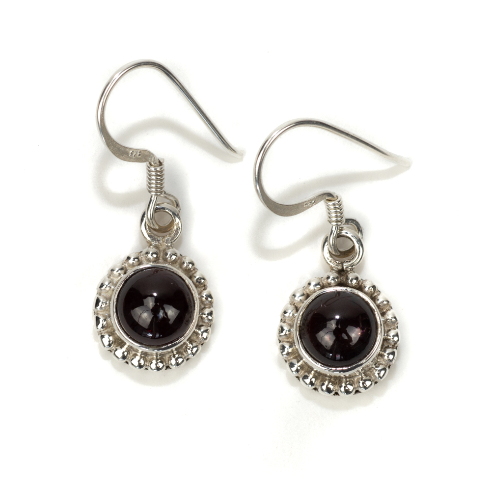Gemstone Earrings Garnet 925 Silver "Ahni"