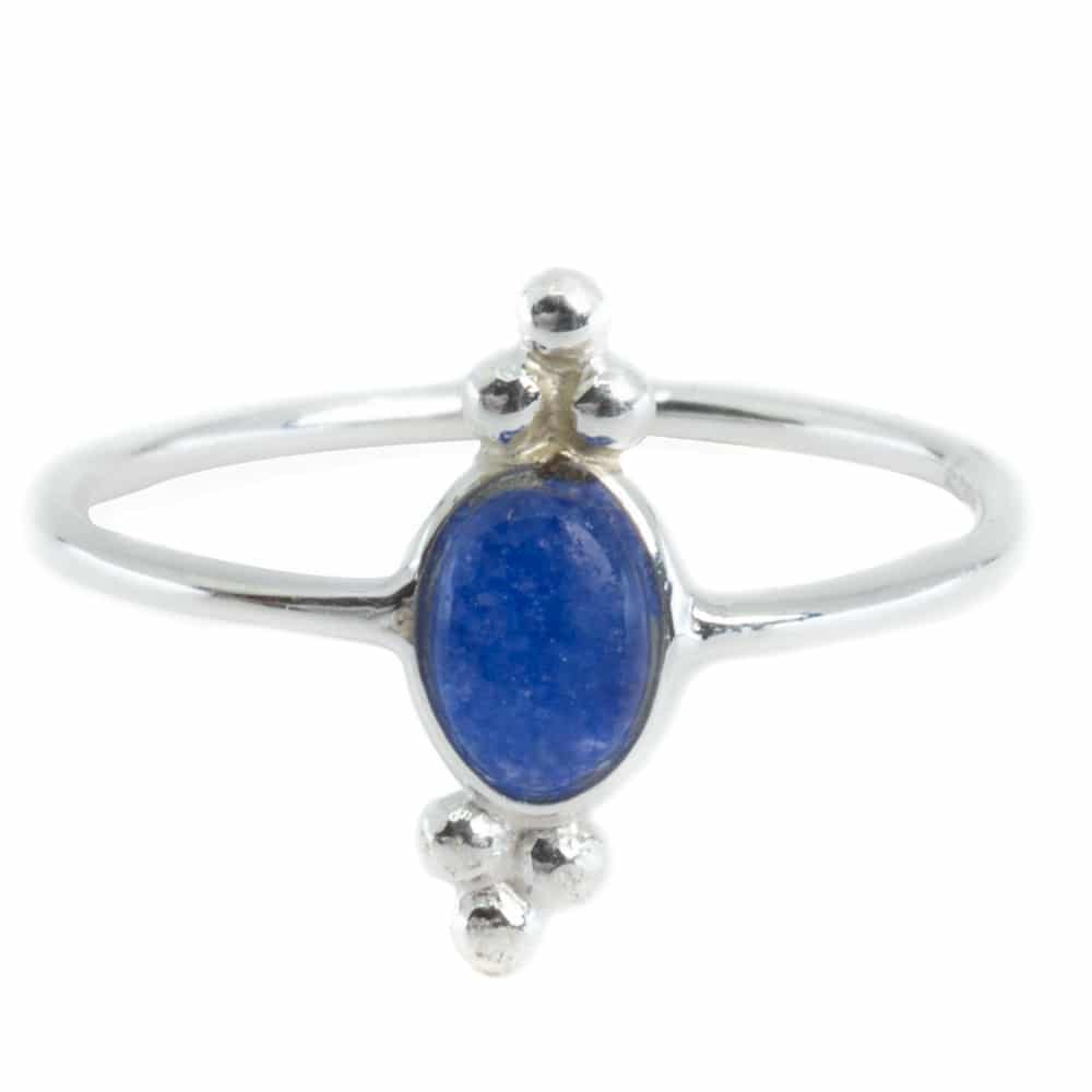 Gemstone Ring Sapphire (tinted) - 925 Silver - Fancy (Size 17)