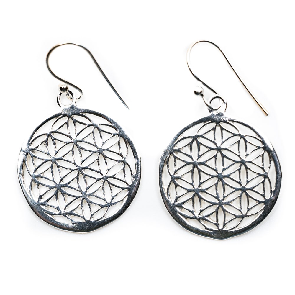 Flower of Life Earrings 925 Silver (20 mm)