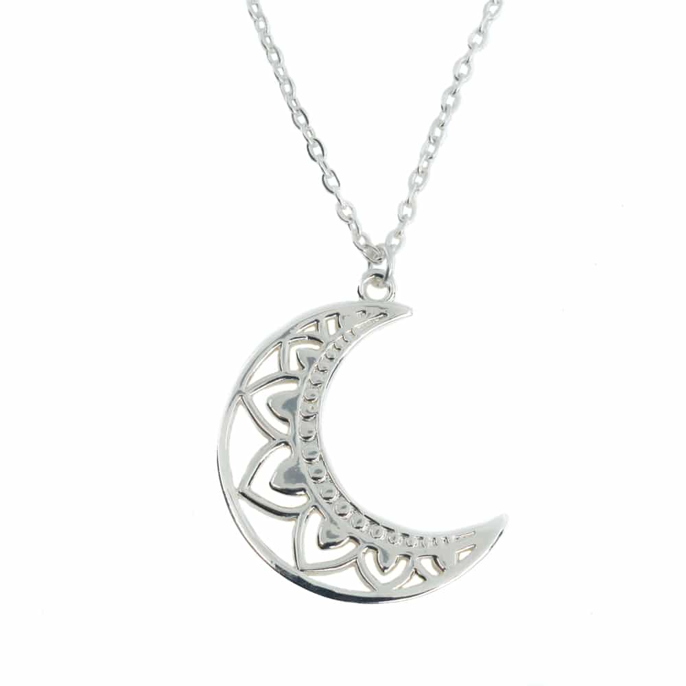 Necklace Moon Mandala - Silver Colored(22 mm)