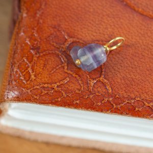 Raw Gemstone Pendant Fluorite 925 Silver and Gold Plated (8 - 12 mm)