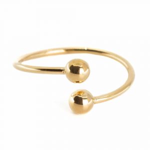 Adjustable Ring Spheres Copper Gold Colored