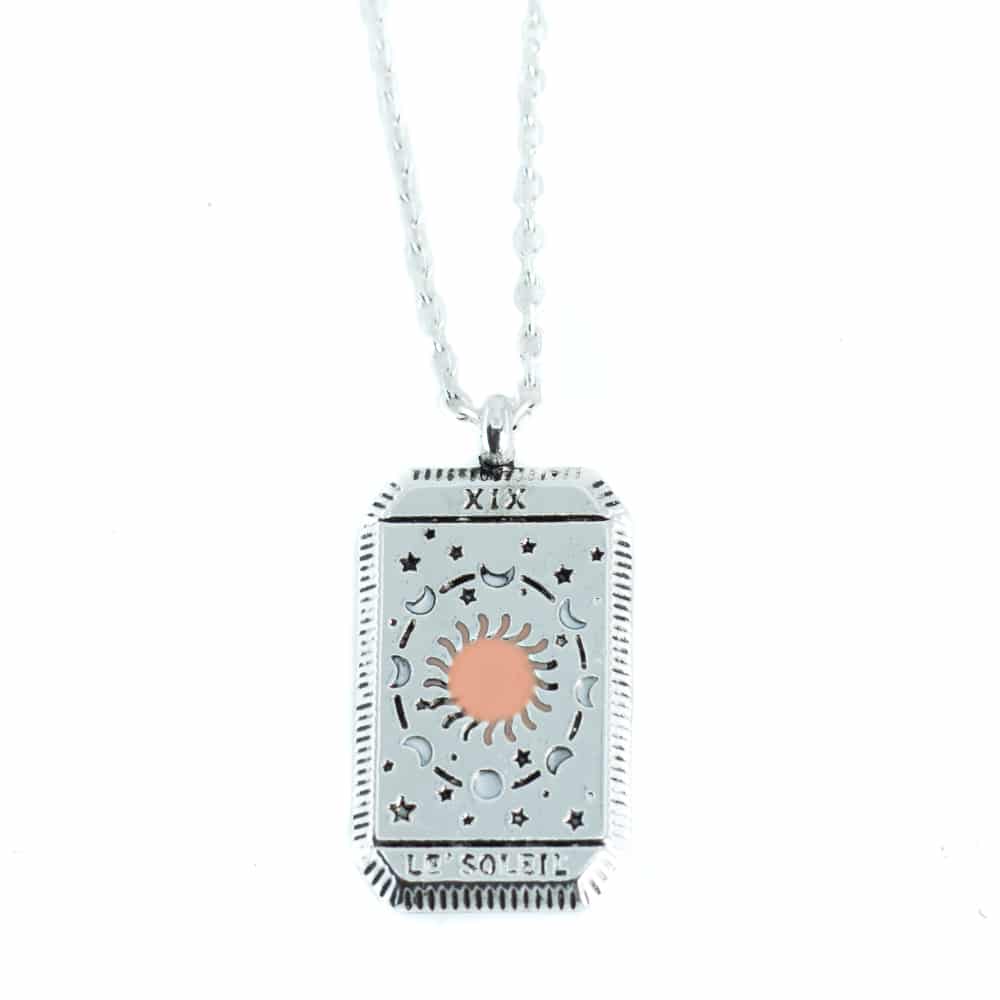 Amulet Tarot 'The Sun' - Brass Silver Colored