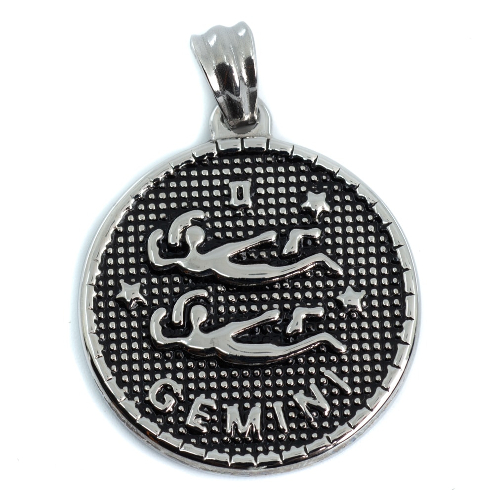 Metal Horoscope Pendant Gemini (25 mm)
