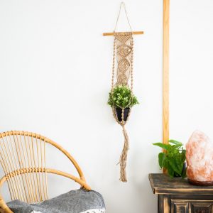Handmade Macramé Pendant - Jute - Plant Holder (96 cm)