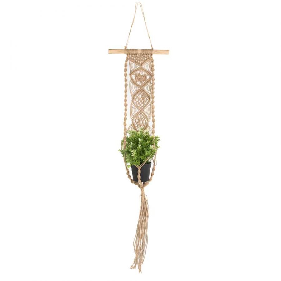 Handmade Macramé Pendant - Jute - Plant Holder (96 cm)