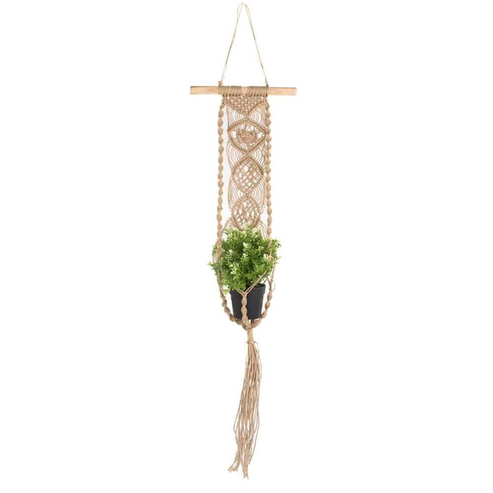 Handmade Macramé Pendant - Jute - Plant Holder (96 cm)