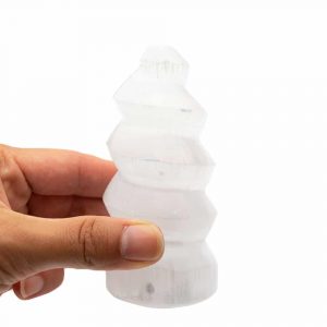 Selenite Tower Spiral 10 cm