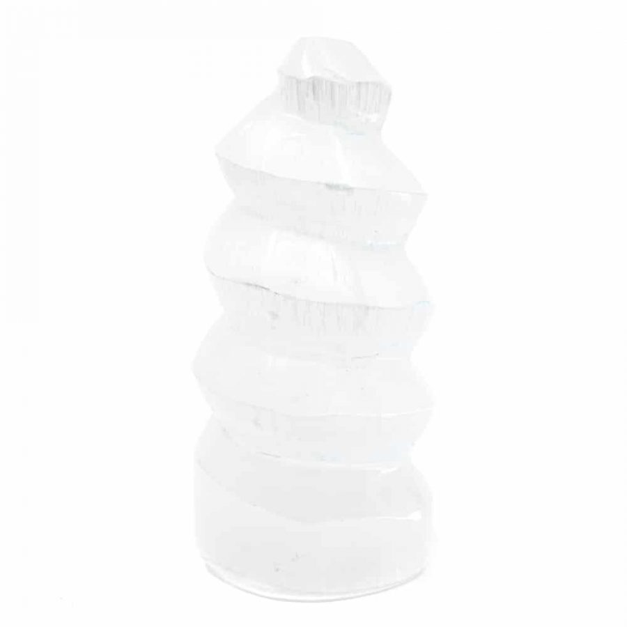 Selenite Tower Spiral 10 cm