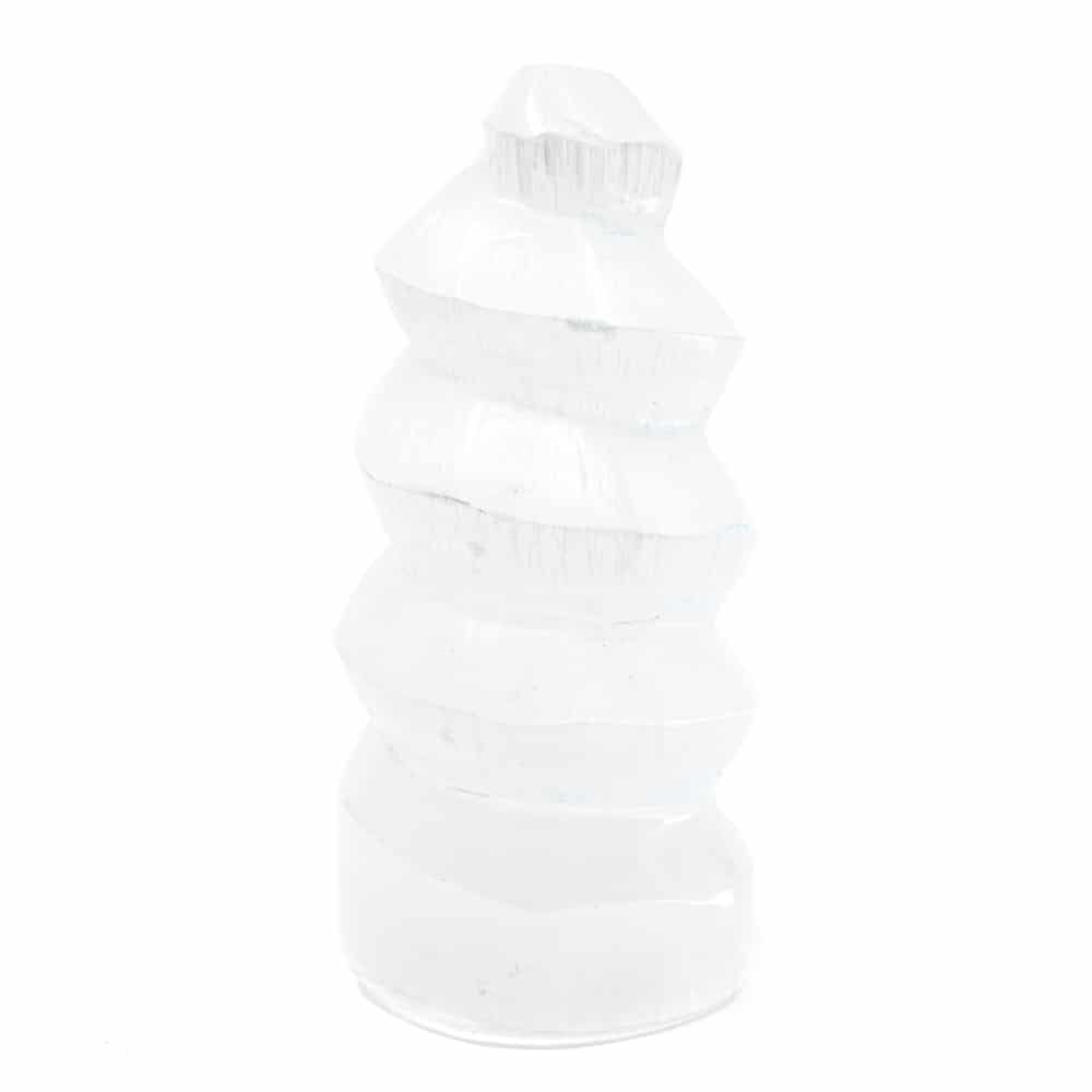 Selenite Tower Spiral 10 cm