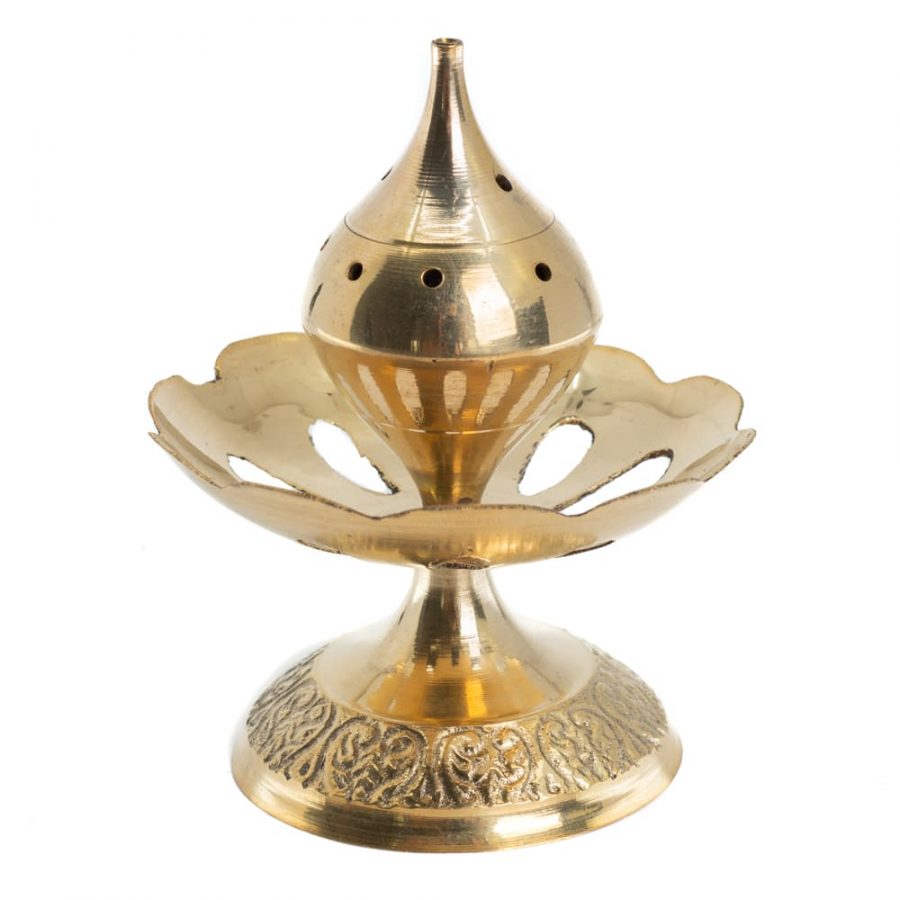 Incense Burner Lotus Brass