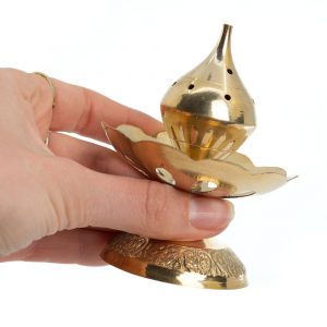 Incense Burner Lotus Brass