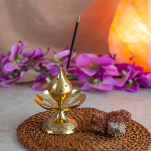 Incense Burner Lotus Brass