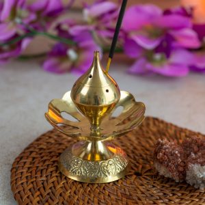 Incense Burner Lotus Brass