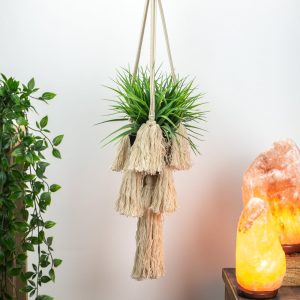 Handmade Macramé Pendant - Jute - Plant Holder (90 cm)