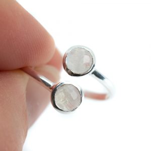 Birthstone Ring Moonstone June - 925 Silver