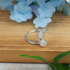 Birthstone Ring Moonstone June - 925 Silver
