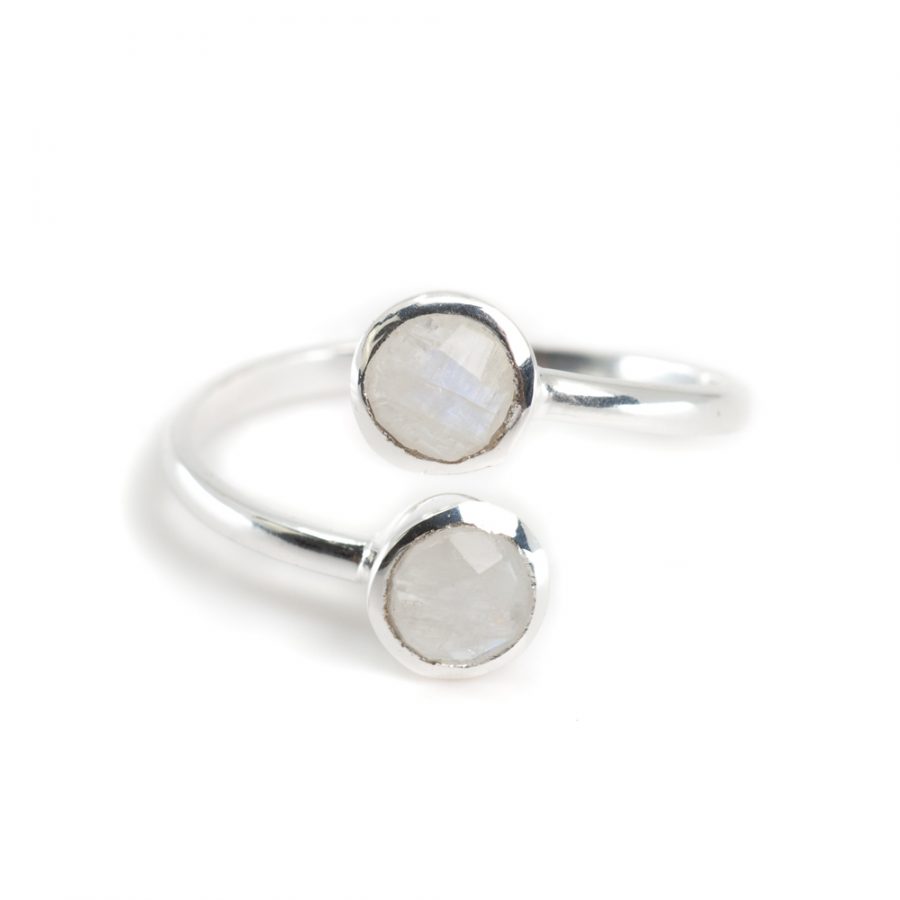 Birthstone Ring Moonstone June - 925 Silver