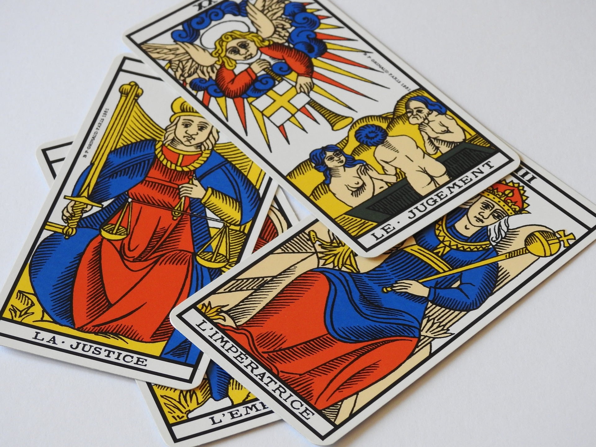 tarot cards justice judgement empress