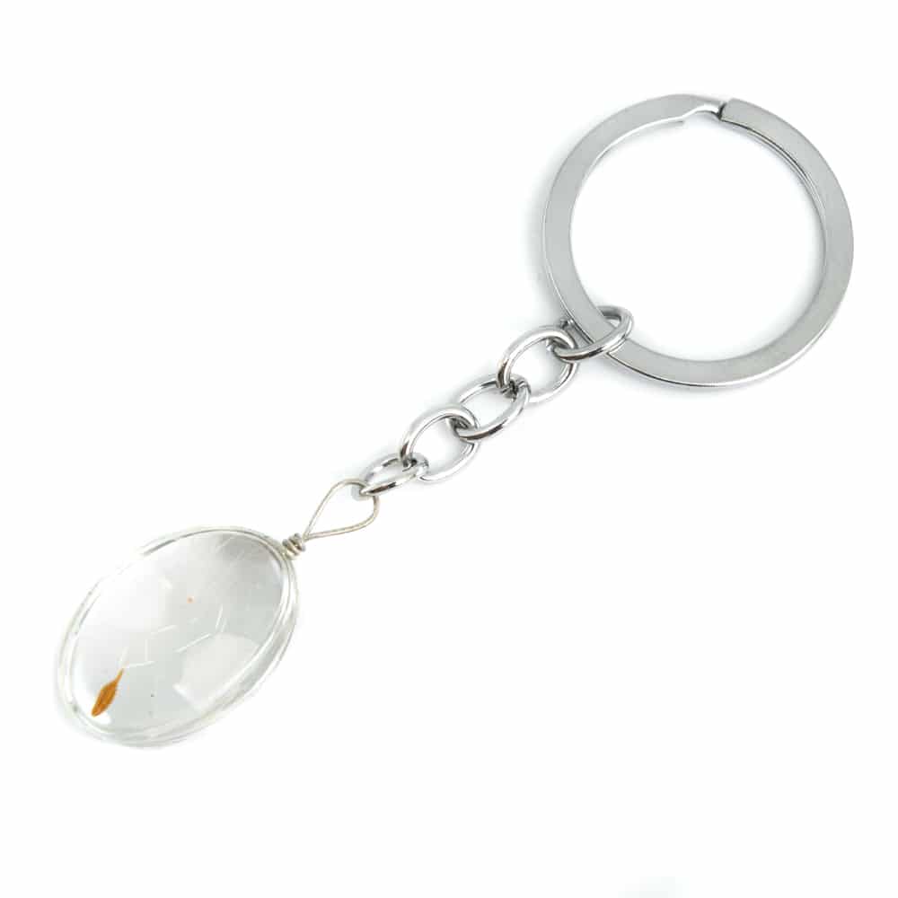 Keychain Drop with Dandelion Seed