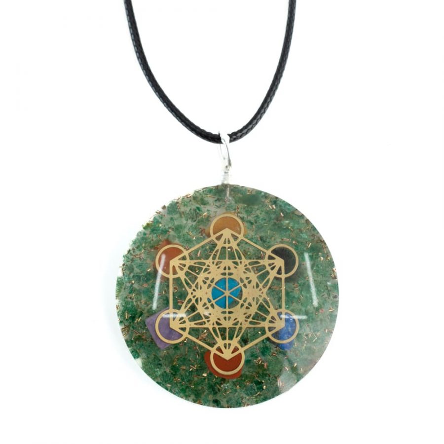 Orgonite Pendant Metatron Chakra Jade