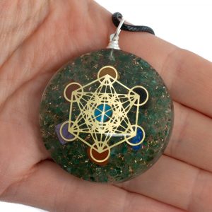 Orgonite Pendant Metatron Chakra Jade