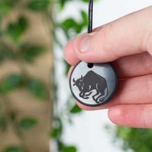 Shungite Horoscope Pendant Taurus (30 mm)