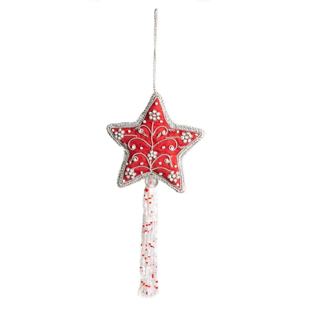 Pendant Ornament Traditional Star Red (26 cm)