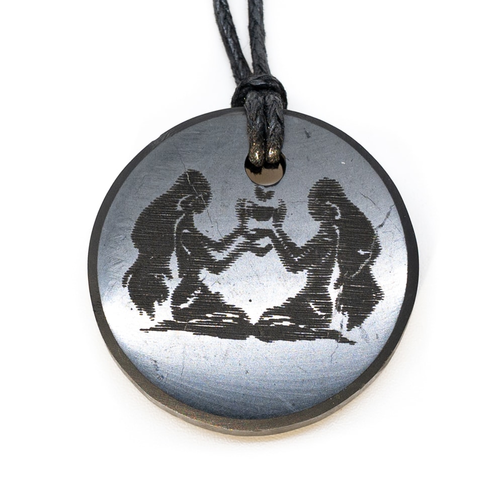 Shungite Horoscope Pendant Gemini (30 mm)