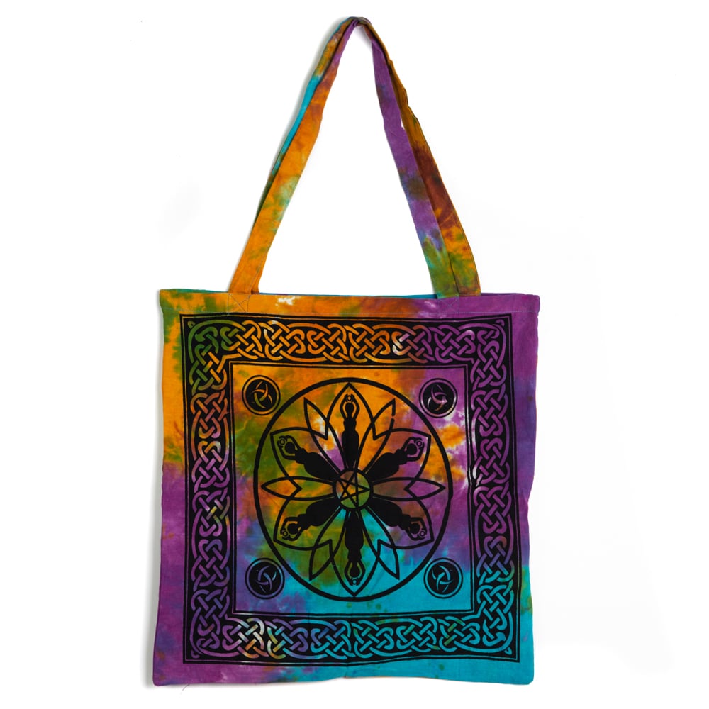 Tote Bag Cotton - Lotus with Dancers (45 cm)