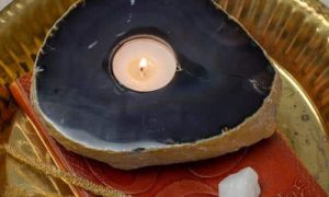 Agate Candle Holder