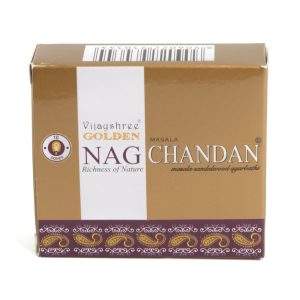 Golden Nag Chandan Incense Cones (1 Pack)