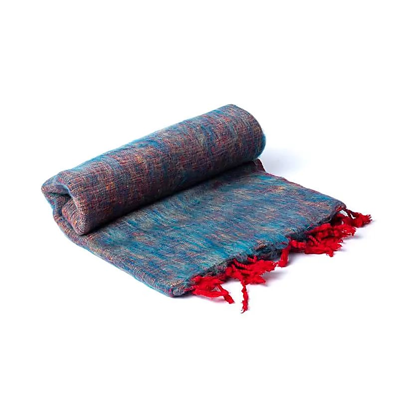 Multicolored Meditation Shawl made of Acrylic from Nepal