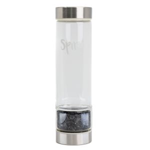 Spiru Gemstone Water Bottle Black Tourmaline - 400 ml