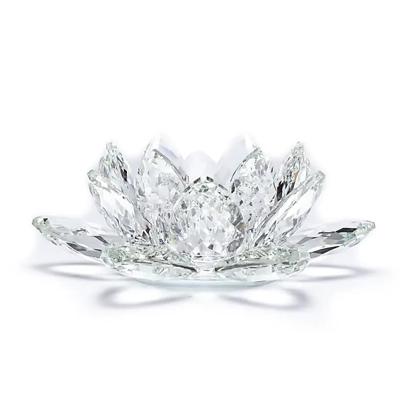 Lotus Candle Holder of Crystal Glass from China