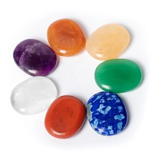 7 Chakra Worry Stones Mini of Gemstone