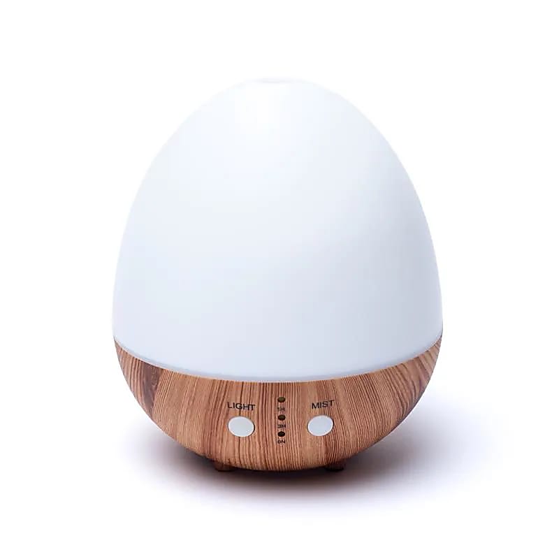 Ultrasonic Aroma Diffuser 200ml, Oval, White, USB, LED light