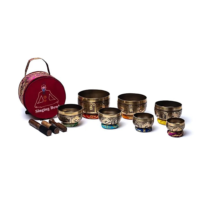 Singing Bowls Set: Buddha Eyes - 8.5 - 16 cm (incl. carrying case)