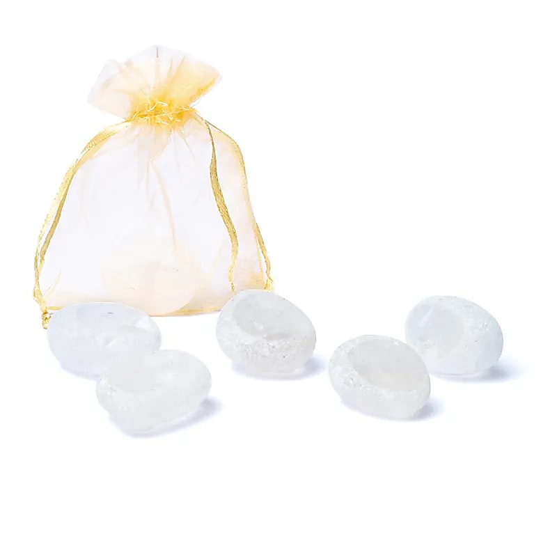 Emma Egg Rock Crystal - Packed in Organza Pouch (2.5 - 3.5 cm)