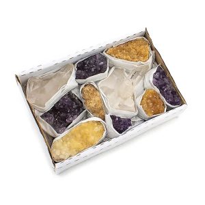 Citrine, Amethyst & Rock Crystal Power Box from Brazil