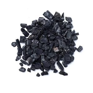 Brazilian Black Tourmaline Chips in Recycled Plastic Pot