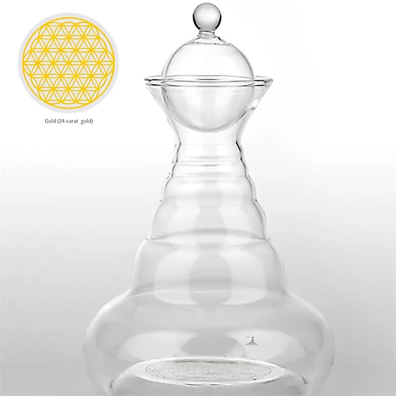 Vital water carafe Golden Alladin Family 2300 ml with Golden Flower of Life
